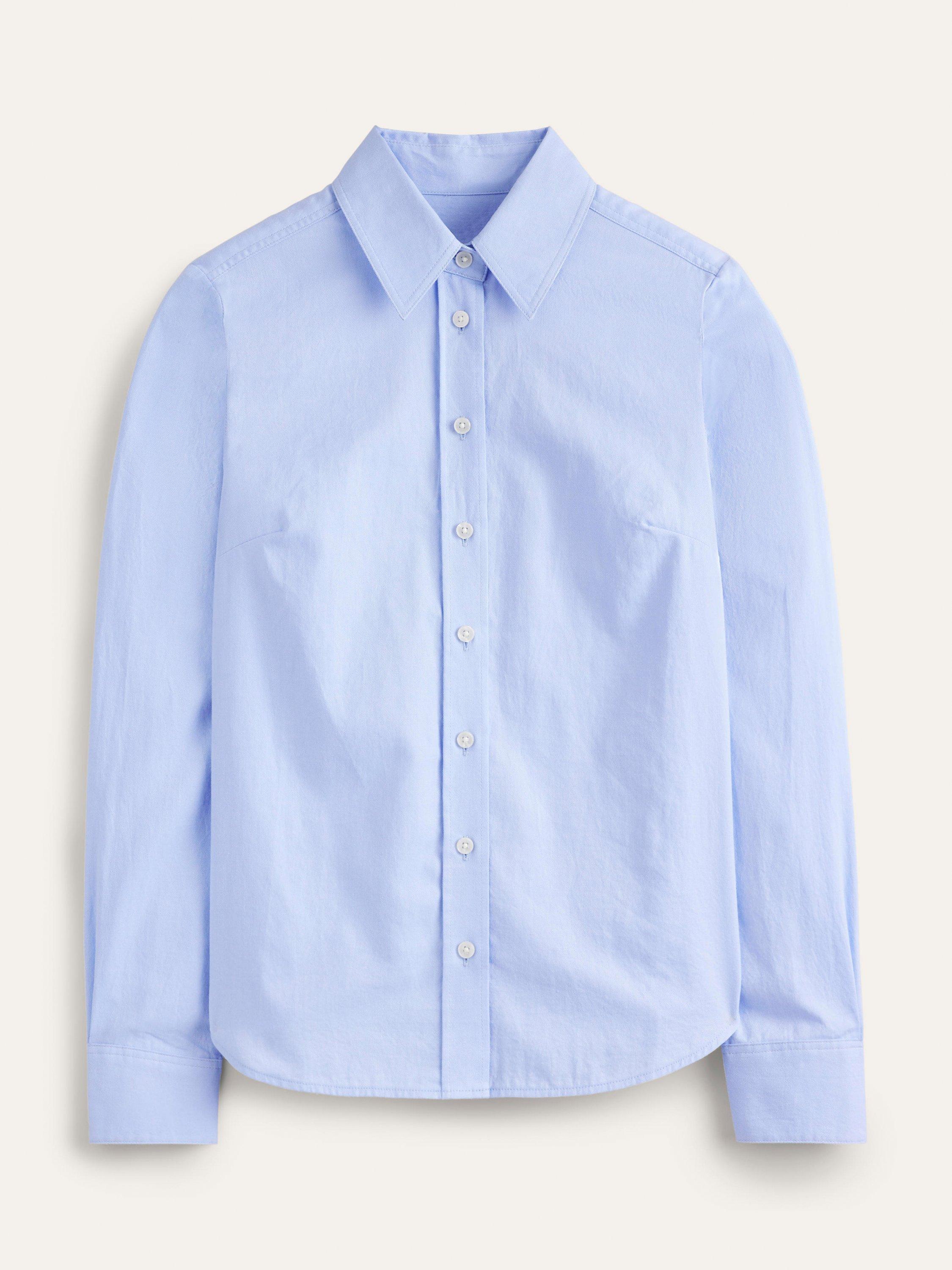 Product image 5 of 5, which shows Boden Sienna Cotton  Abstract Heart Shirt, Blue Oxford, 8