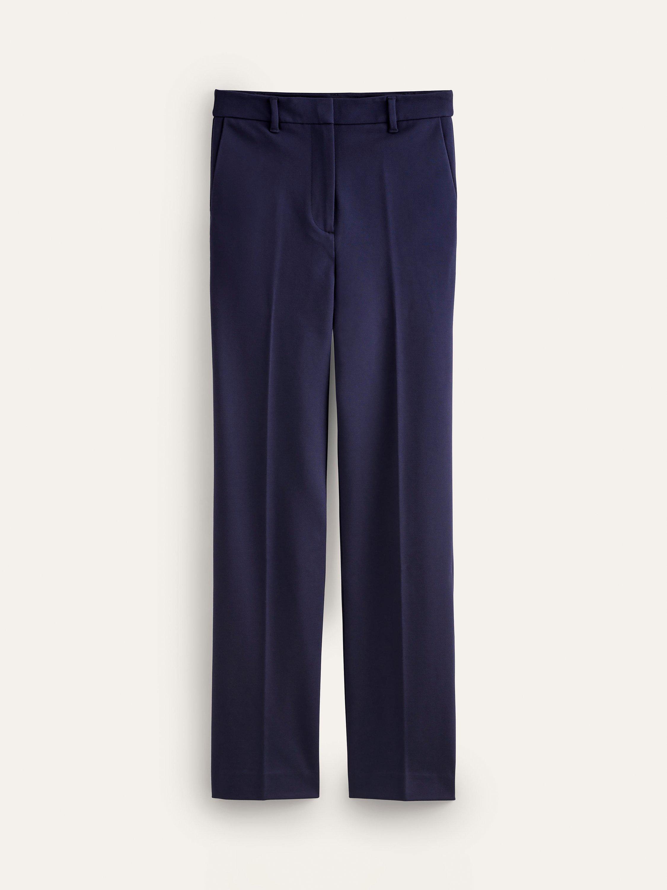 Product image 5 of 5, which shows Boden Pimilico Ponte Trousers, Navy, 10