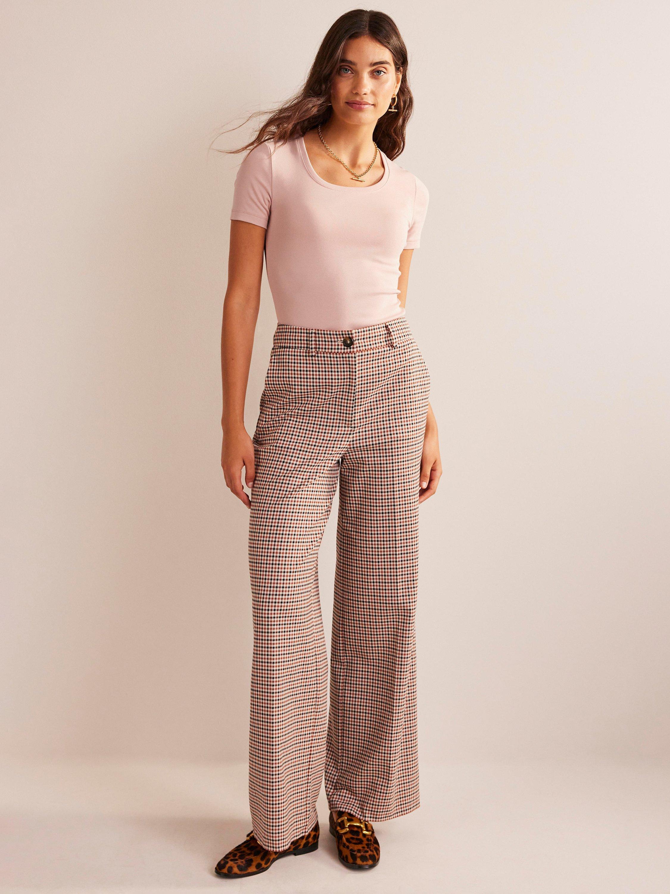 Product image 4 of 5, which shows Boden Essential Short Sleeve Jersey Top, Milkshake, 16
