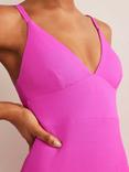 Boden Arezzo V-Neck Panel Swimsuit, Amazing Pink