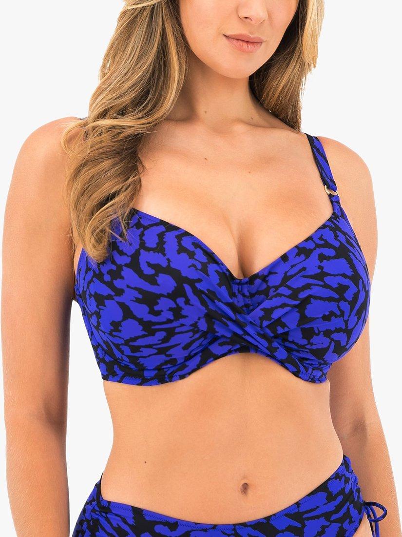 Fantasie Hope Bay Underwired Full Cup Bikini Top Black Blue