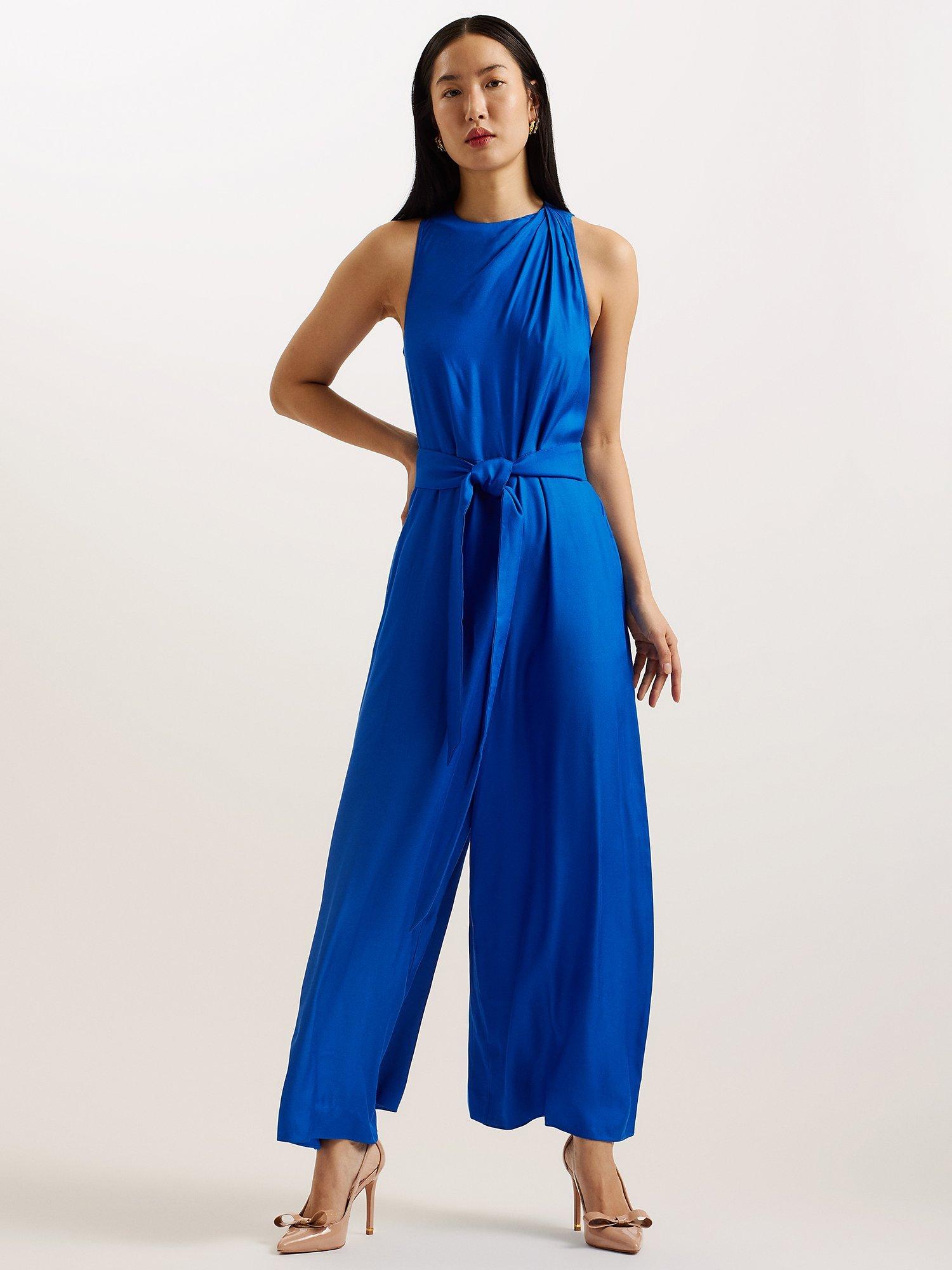 Ted Baker Julyan Wide Leg Jumpsuit Bright Blue