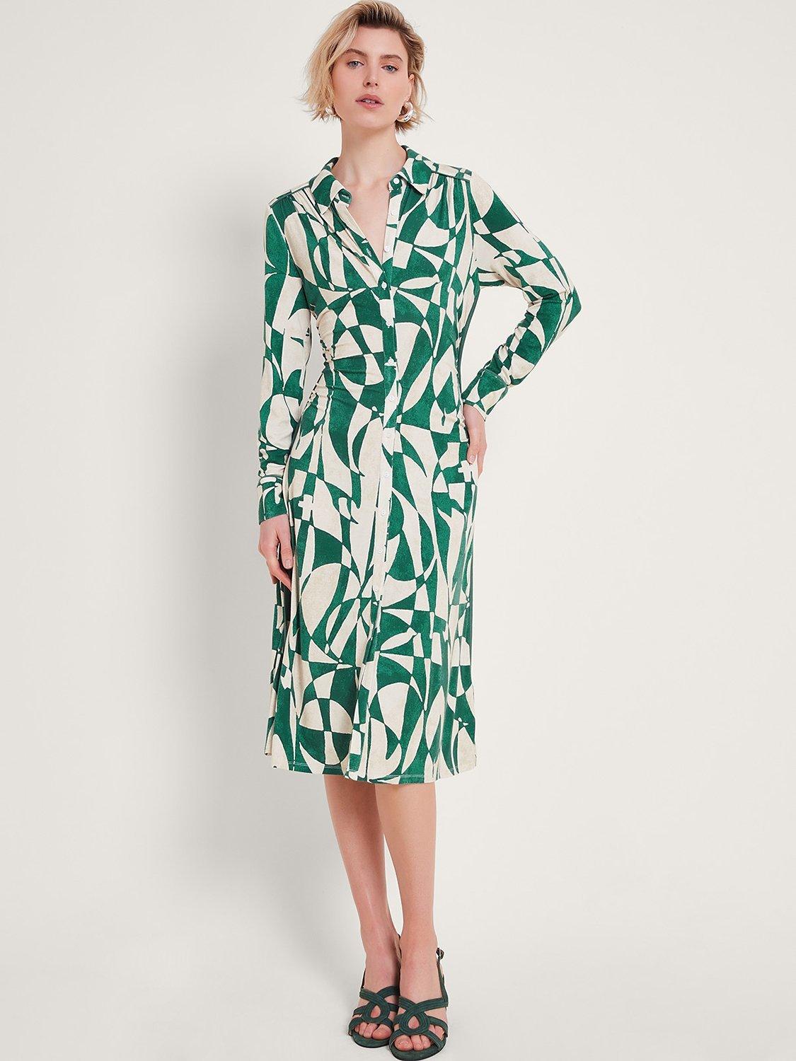Monsoon Ecovero Shirt Dress Green