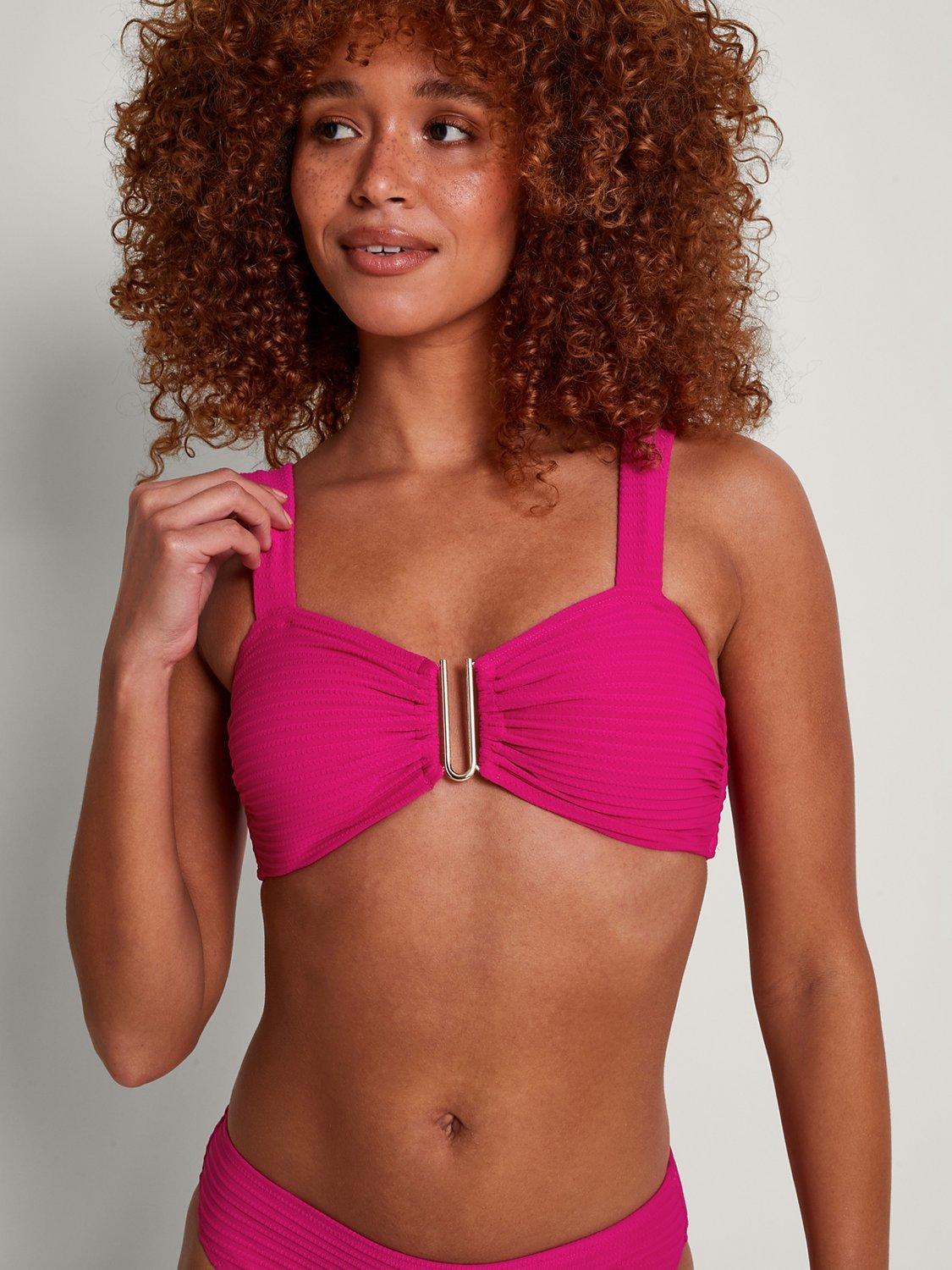 Monsoon Maria Bikini Top, Pink