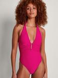 Monsoon Maria Halter Neck Swimsuit, Pink