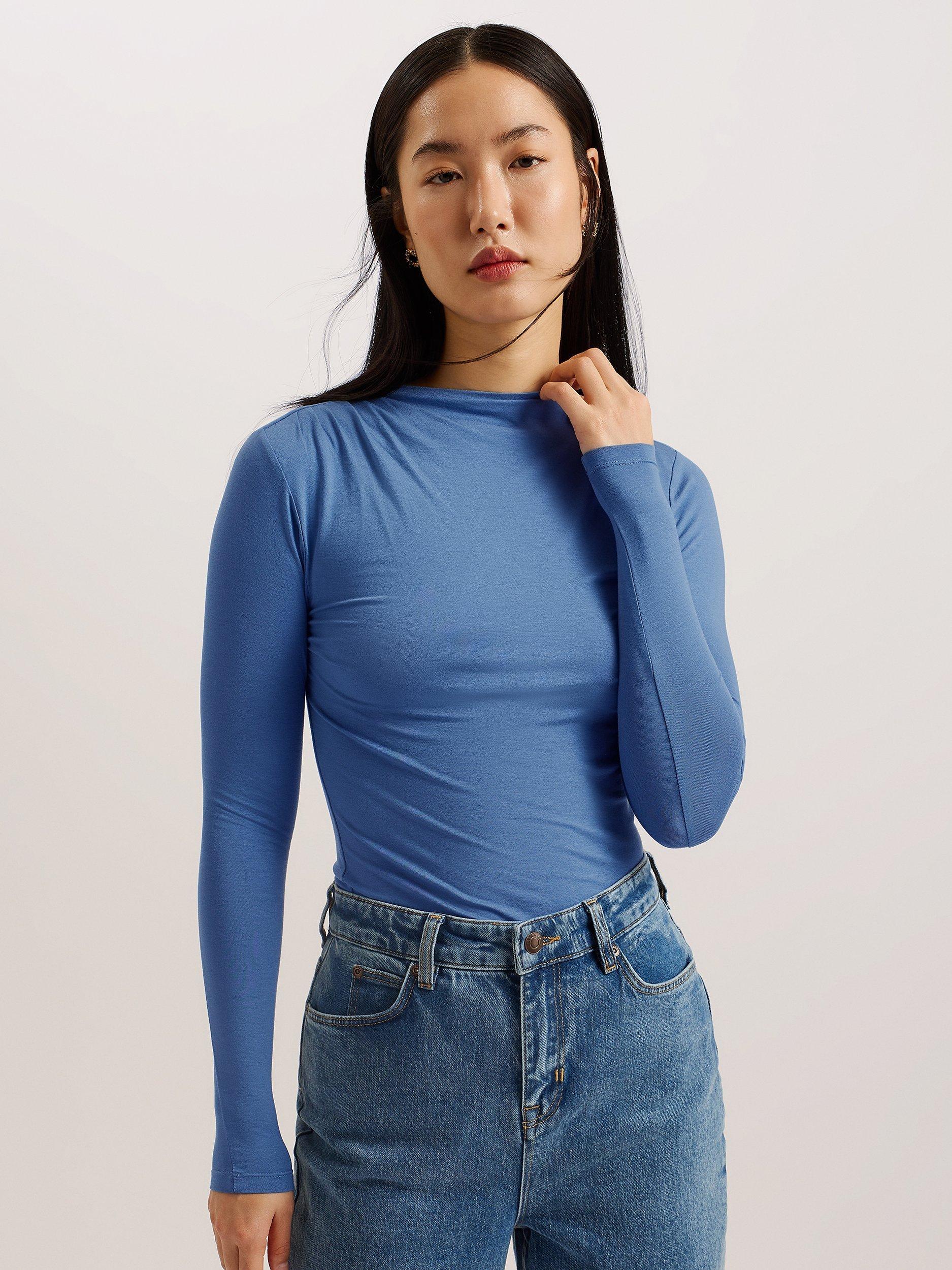 Ted Baker Raylee Slash Neck Top, Blue