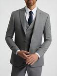 Ted Baker Soft Check Wool Blend Slim Fit Jacket, Grey