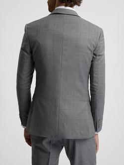 Ted Baker Soft Check Wool Blend Slim Fit Jacket, Grey - view 2, Grey