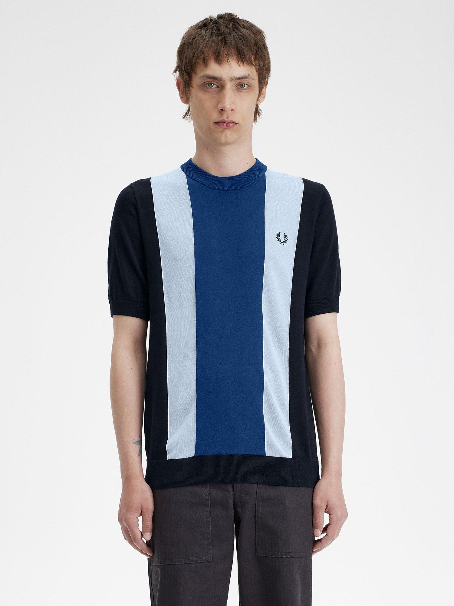 Fred Perry Short Sleeve T-Shirt, Navy/Multi