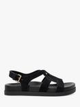 Dune Loupin Suede Sandals, Black