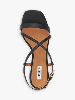 Dune London Jaskell Leather Block Heel Sandals - view 2, Black