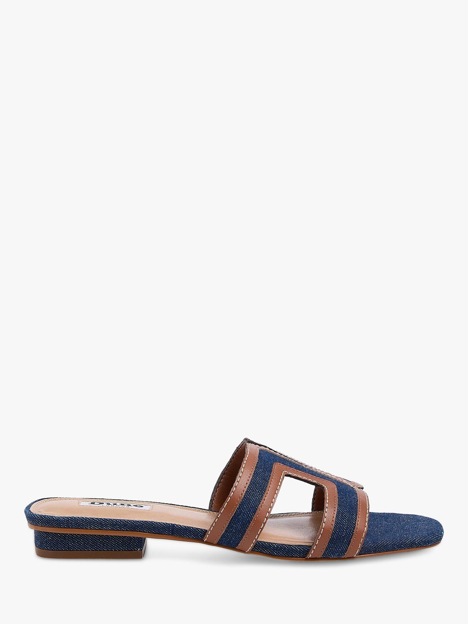 Dune Loupe Denim Sandals, Navy, EU36