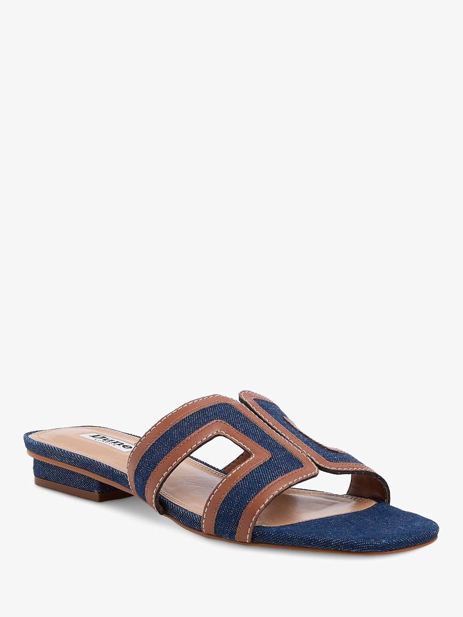 Dune Loupe Denim Sandals, Navy, EU36