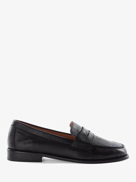 Dune London Ginelli Leather Penny Loafers, Black, Black-leather