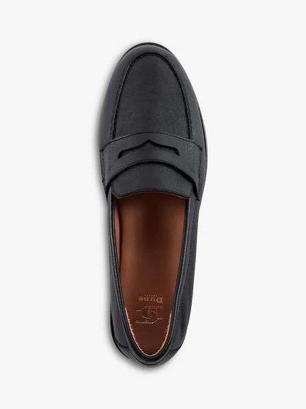 Dune London Ginelli Leather Penny Loafers, Black - view 2, Black-leather