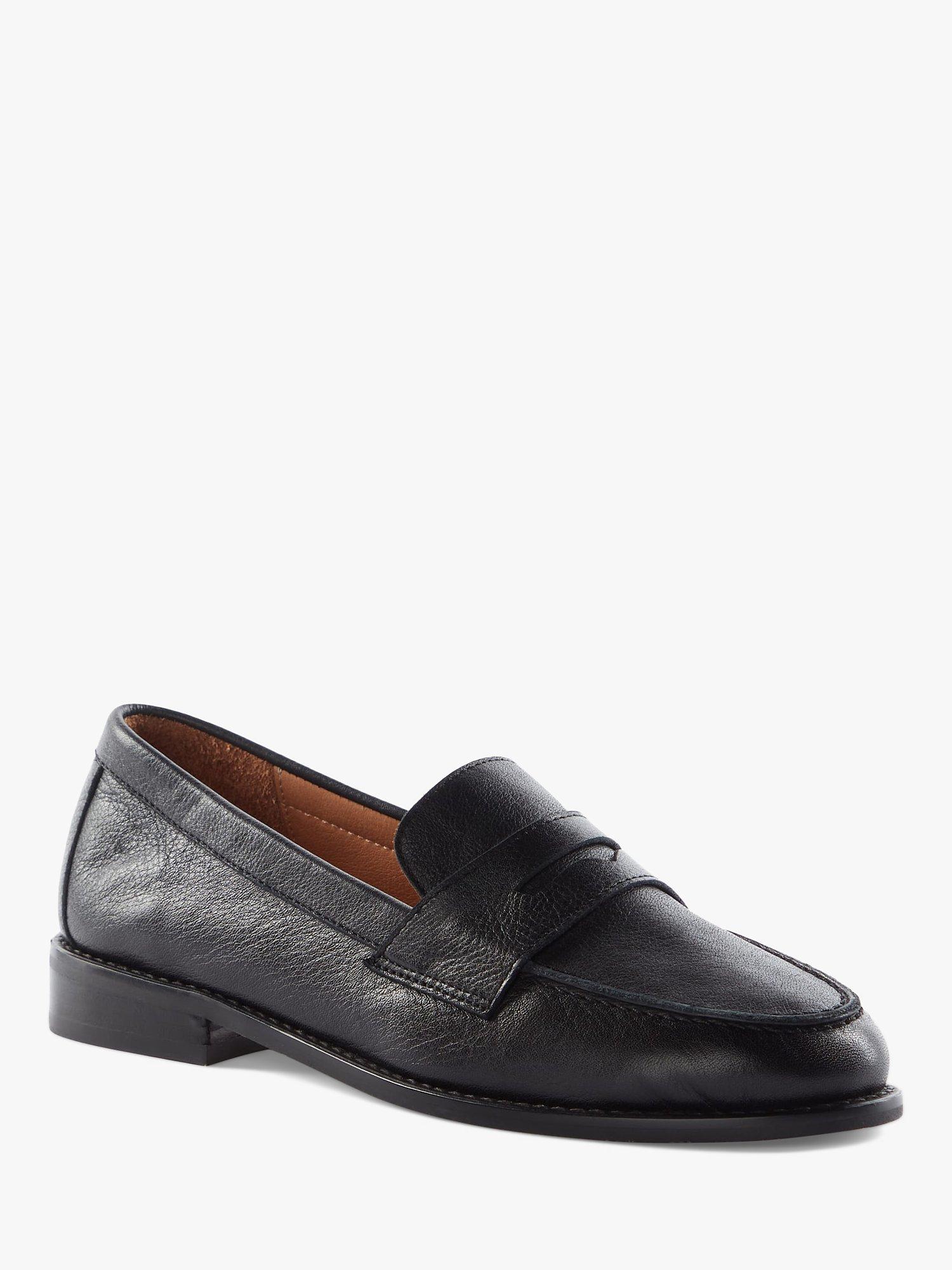 Product image 3 of 4, which shows Dune Ginelli Leather Penny Loafers, Black, EU37