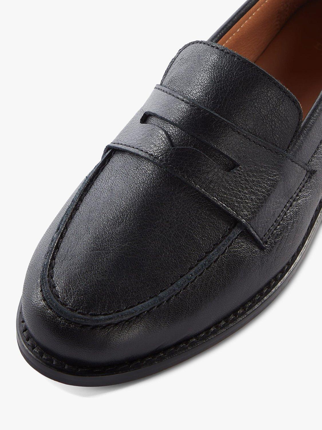 Product image 4 of 4, which shows Dune Ginelli Leather Penny Loafers, Black, EU37