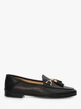 Dune London Graysons Leather Flexible Sole Tassel Loafers, Black