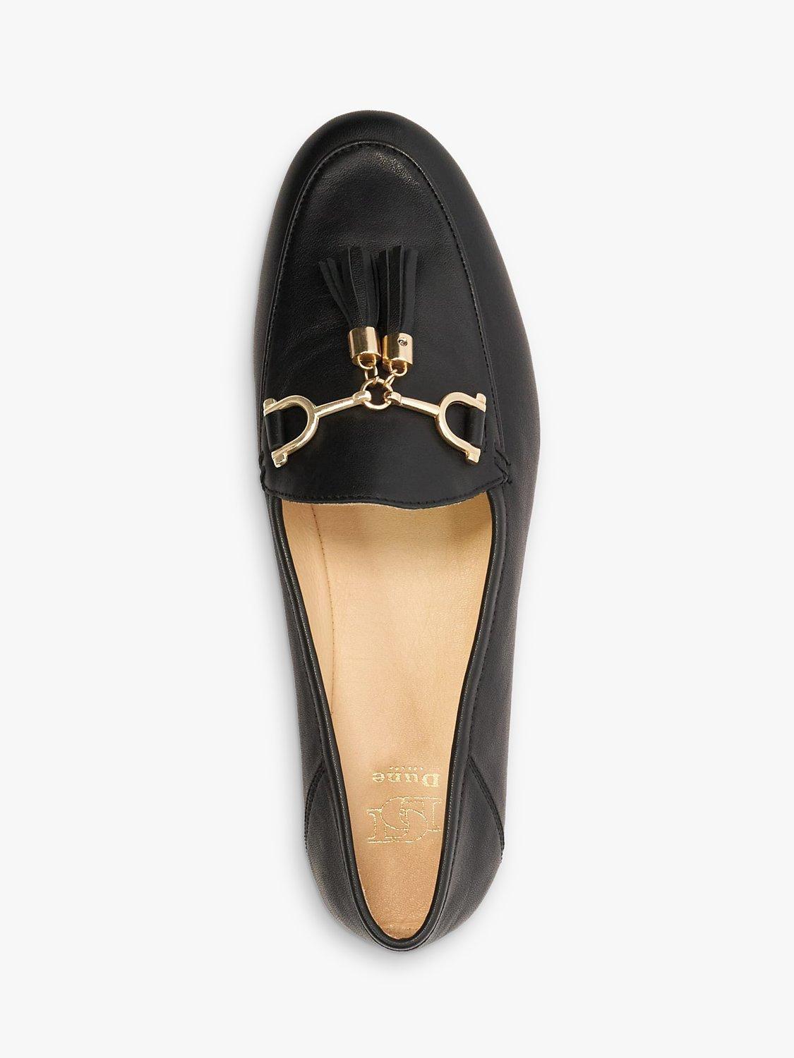 Product image 2 of 5, which shows Dune London Graysons Leather Flexible Sole Tassel Loafers, Black, EU37
