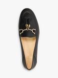 Dune London Graysons Leather Flexible Sole Tassel Loafers, Black