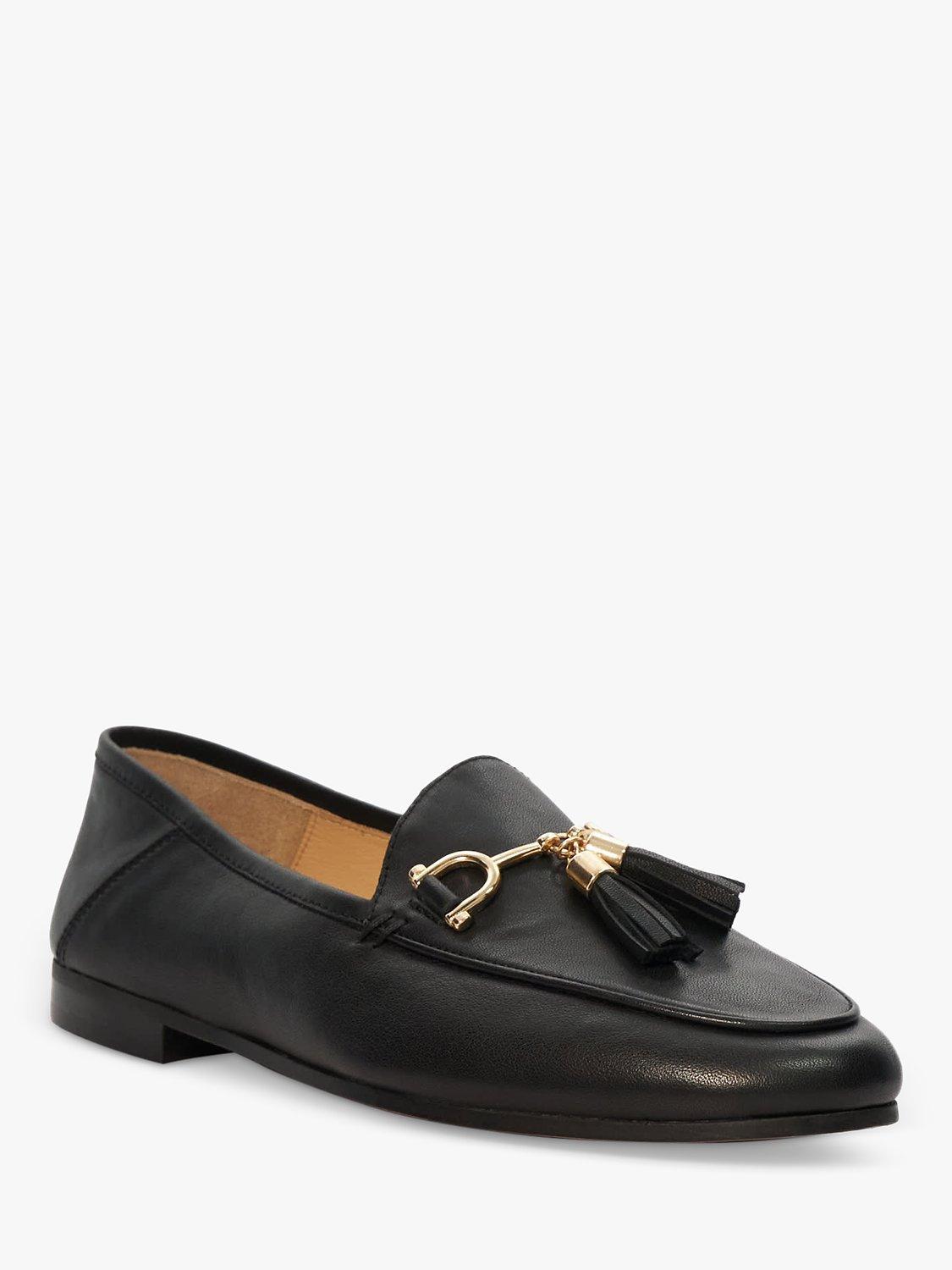 Product image 3 of 5, which shows Dune London Graysons Leather Flexible Sole Tassel Loafers, Black, EU37