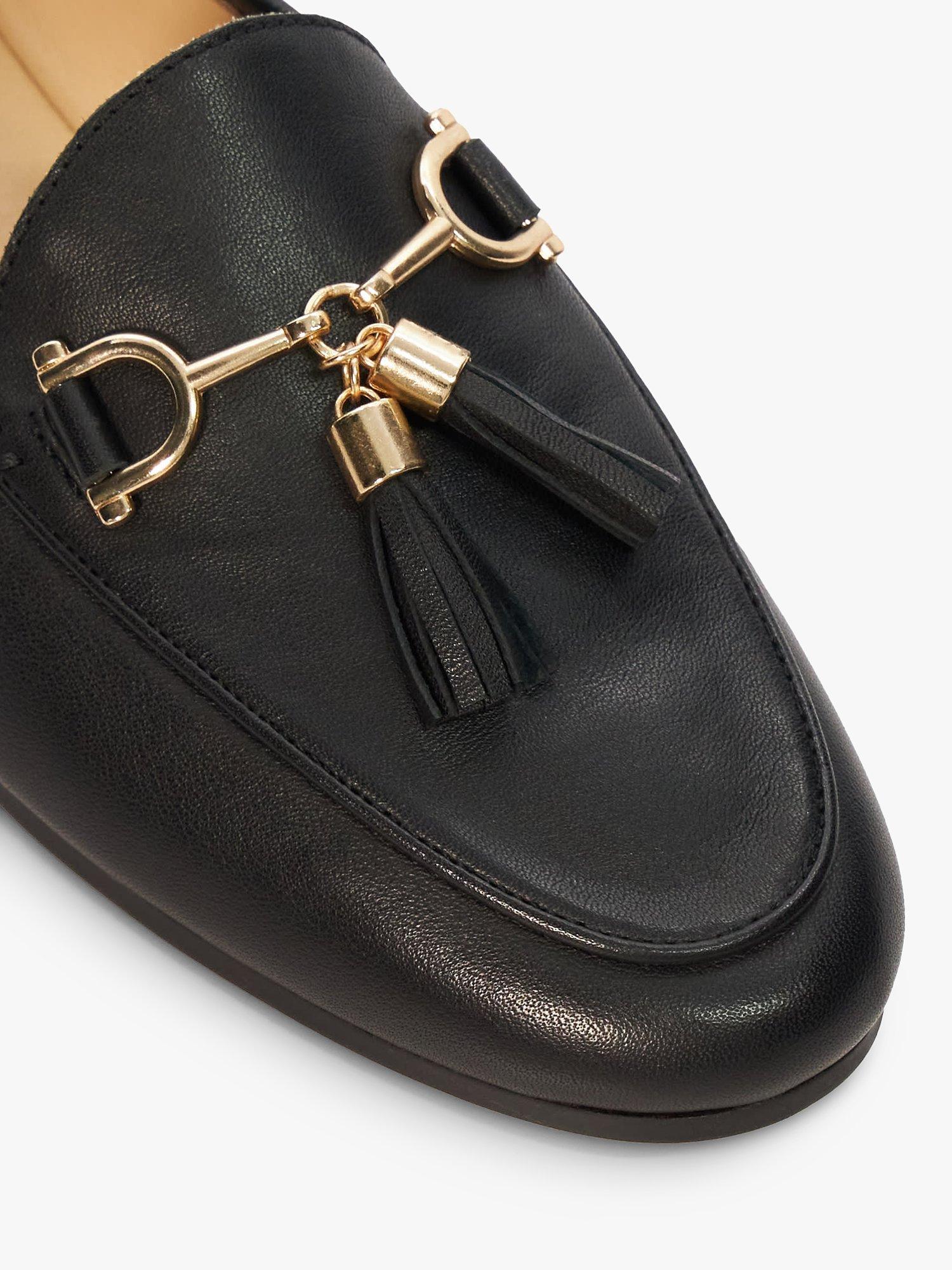 Product image 5 of 5, which shows Dune London Graysons Leather Flexible Sole Tassel Loafers, Black, EU37