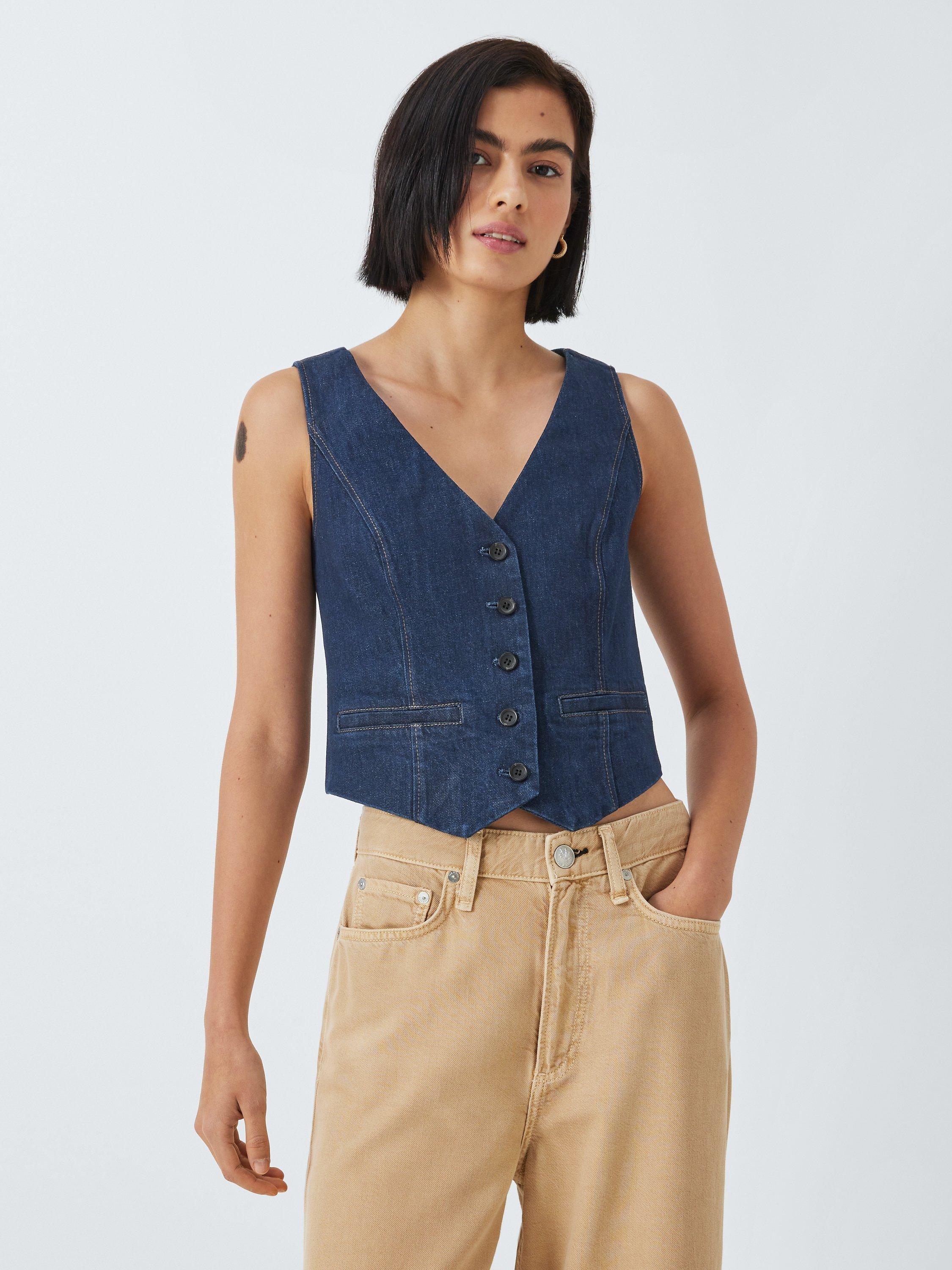 PAIGE Antonella Denim Waistcoat, Edinburgh