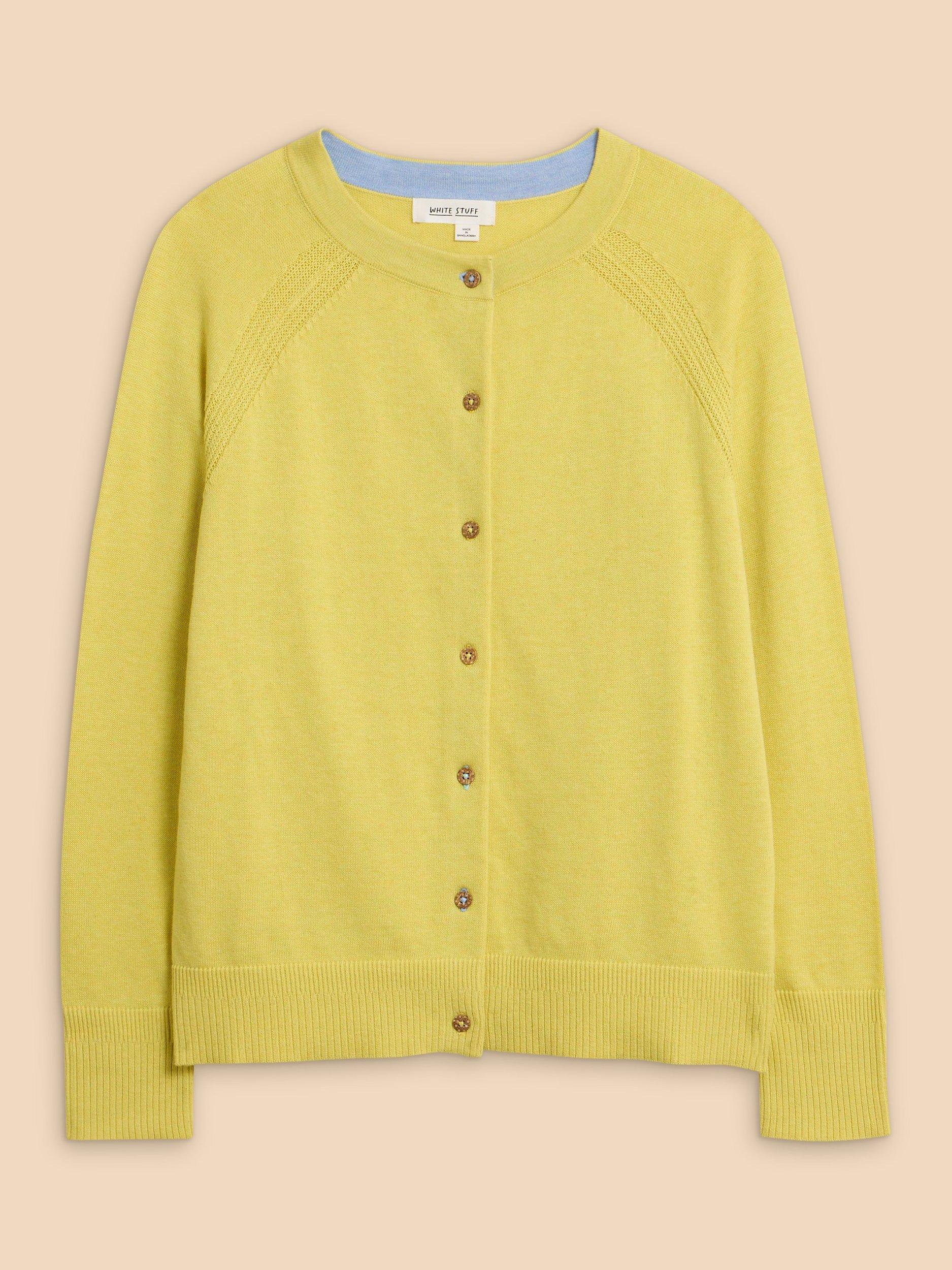 White Stuff Lulu Organic Cotton Cardigan Brt Yellow