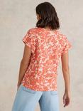 White Stuff Nelly Notch Neck T-Shirt, Orange