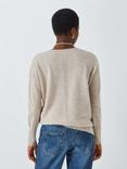 John Lewis Cashmere Relaxed V-Neck Jumper, Toast