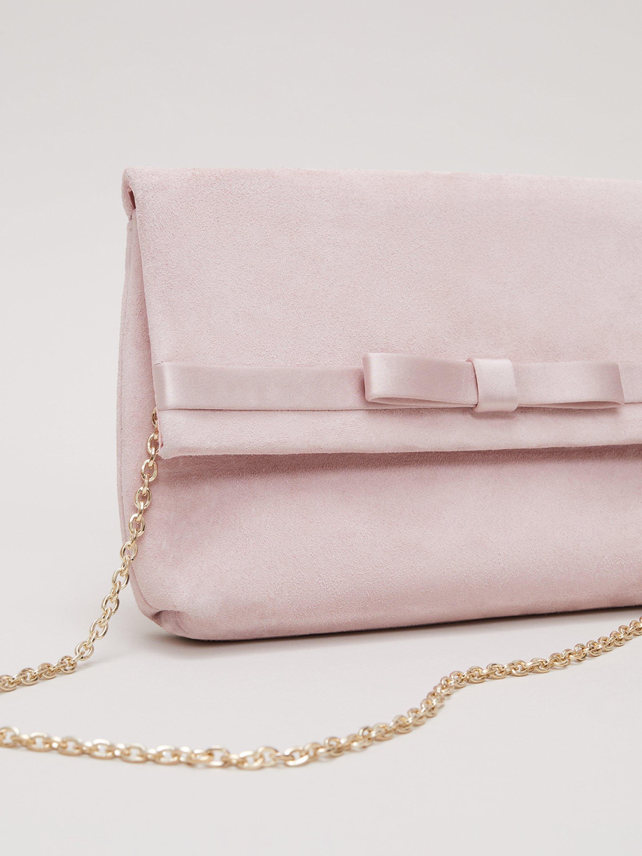 Phase Eight Satin Bow Clutch Bag,