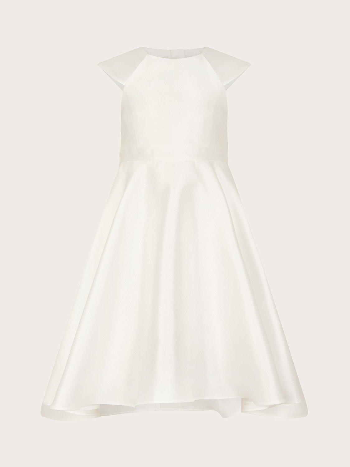 Monsoon Kids' Cordelia Duchess Satin Dress, Ivory