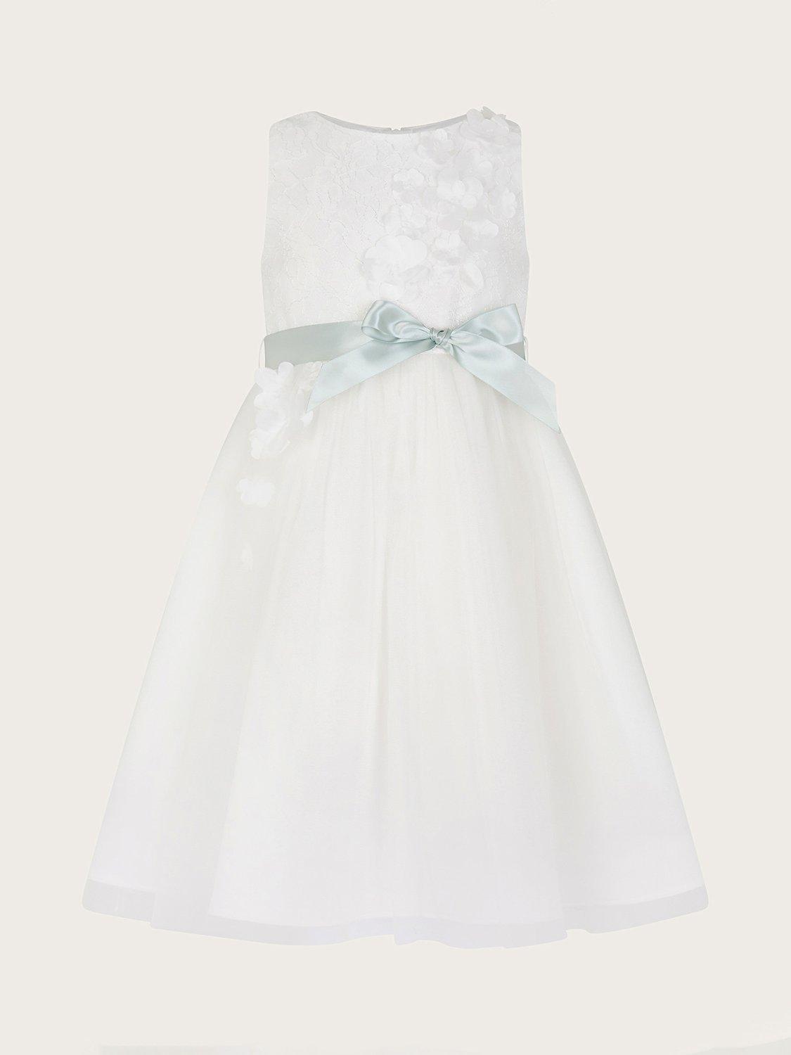 Monsoon Kids Frankie Scuba Bridesmaid Dress Ivory