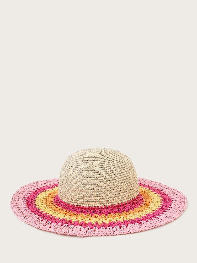 Monsoon Kids' Bright Crochet Floppy Hat, Multi, 3-6 years