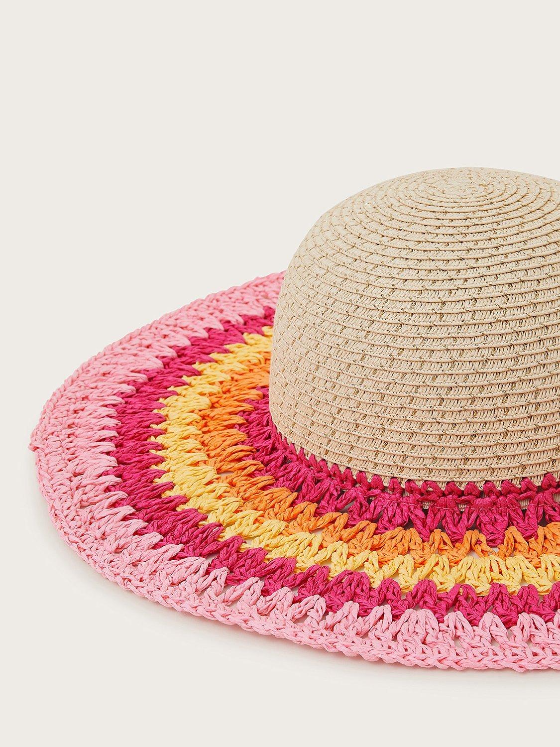 Monsoon Kids' Bright Crochet Floppy Hat, Multi, 3-6 years