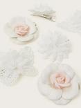 Monsoon Kids' Bridesmaid Flower & Butterfly Hair Clips, Pack of Six, Ivory