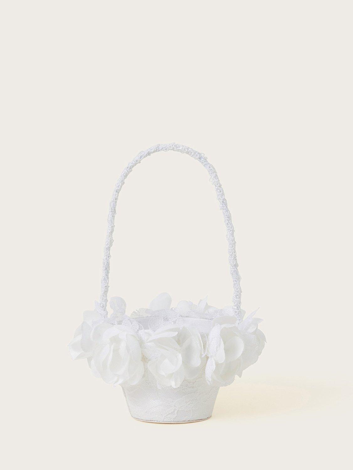 Monsoon Kids' Bridesmaid Petal Basket, Ivory