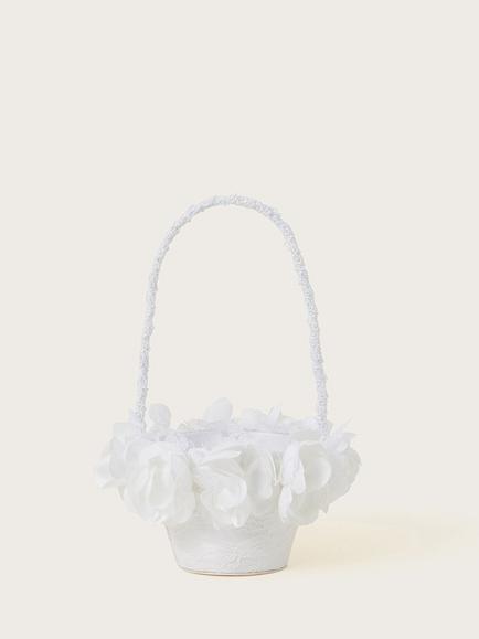 Monsoon Kids' Bridesmaid Petal Basket, Ivory, Ivory