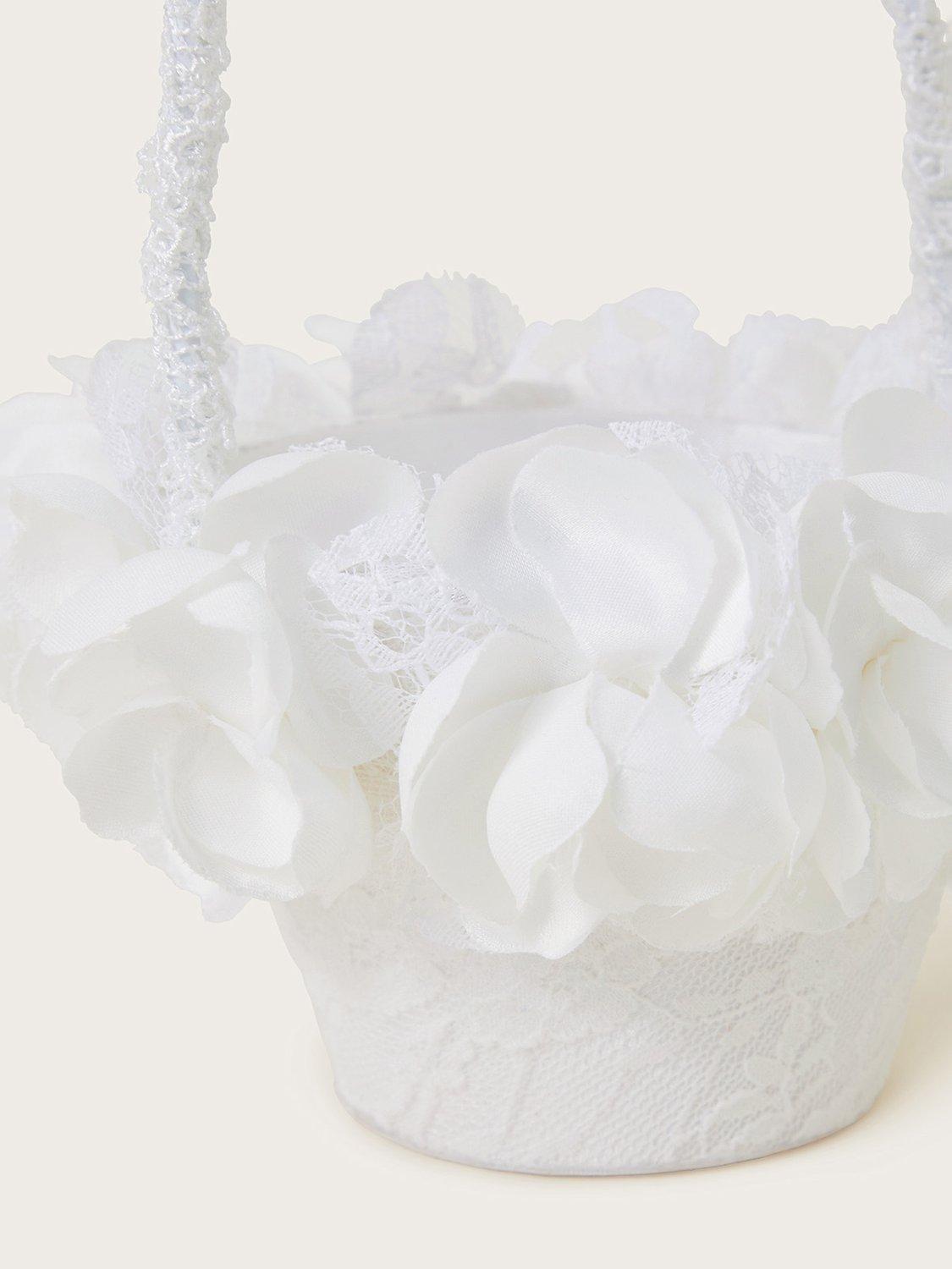 Product image 2 of 2, which shows Monsoon Kids' Bridesmaid Petal Basket, Ivory