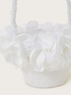 Monsoon Kids' Bridesmaid Petal Basket, Ivory - view 2, Ivory