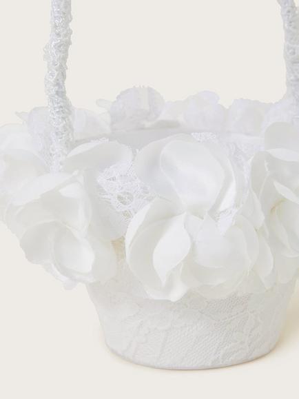 Monsoon Kids' Bridesmaid Petal Basket, Ivory - view 2, Ivory