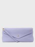 Hobbs Greenwich Leather Clutch Bag, Lobelia Blue