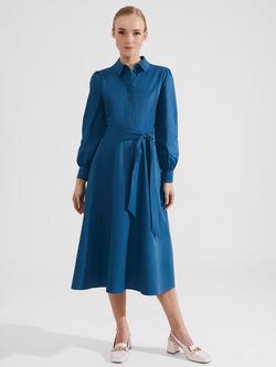 Hobbs Ivana Midi Shirt Dress, Lyons Blue, Lyons Blue