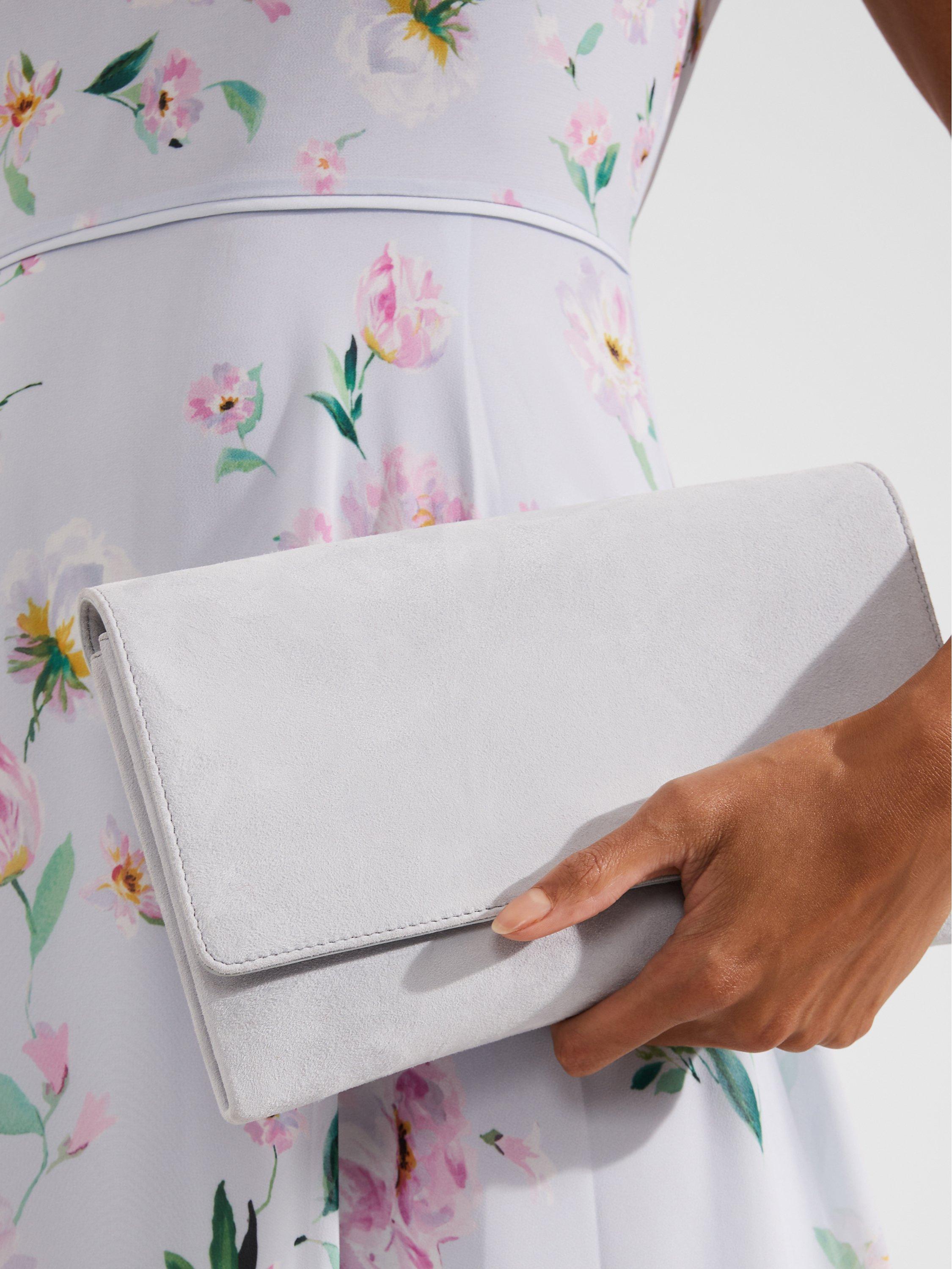 Hobbs Chelsea Suede Clutch Bag