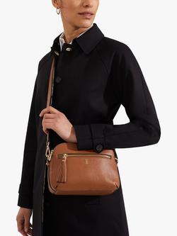Hobbs Carlton Leather Crossbody Bag - view 2, Tan