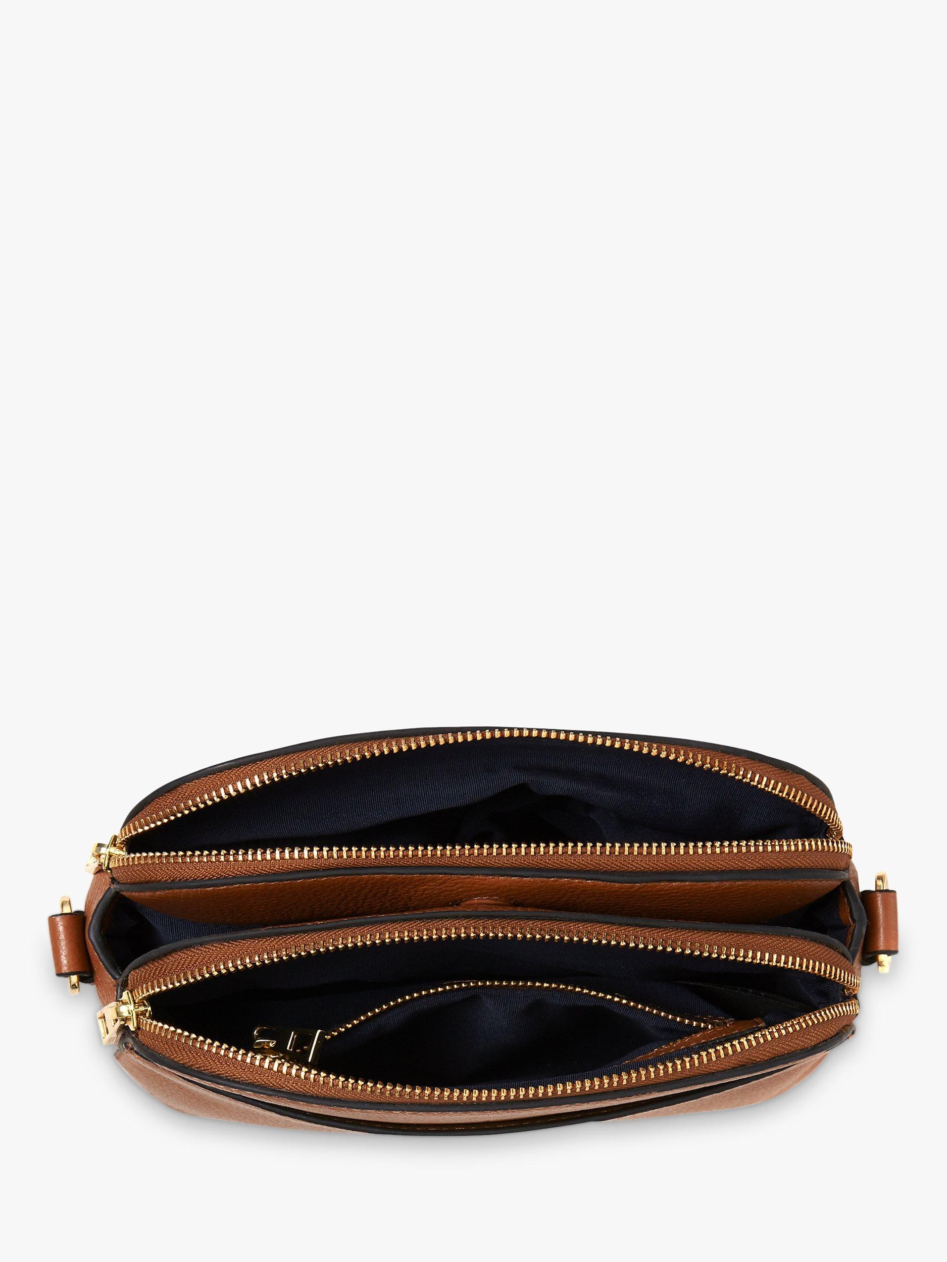 Product image 5 of 5, which shows Hobbs Carlton Leather Cross Body Bag, Tan, One Size