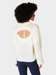 Sweaty Betty Hera Open Back Wool Blend Jumper, Lily White