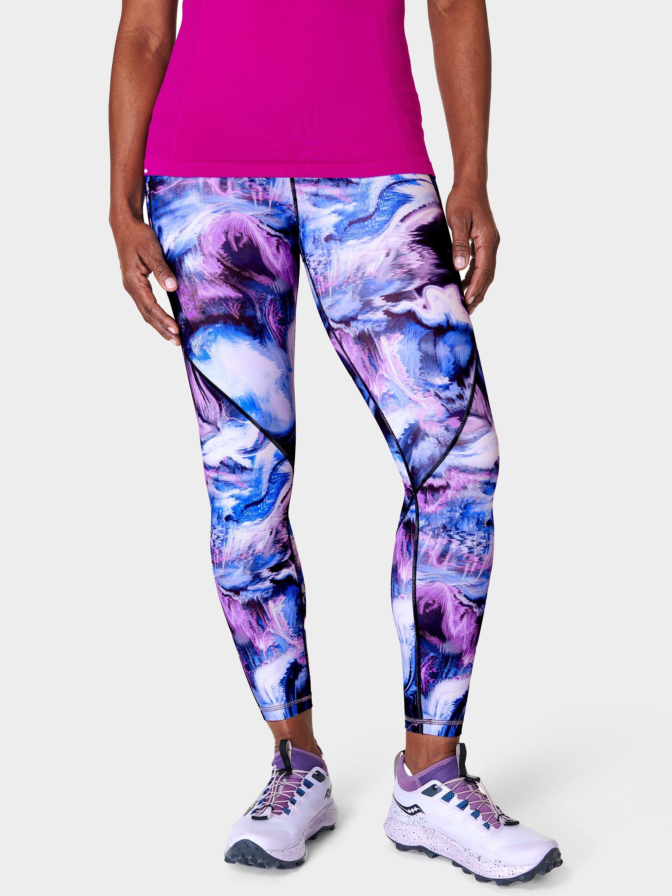 Sweaty Betty Power 7/8 Pro Gym Leggings, Blue Virtual Landscape