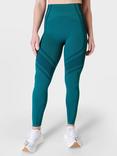 Sweaty Betty Silhouette Sculpt Seamless Workout Leggings, Reef Teal/Navy Blue