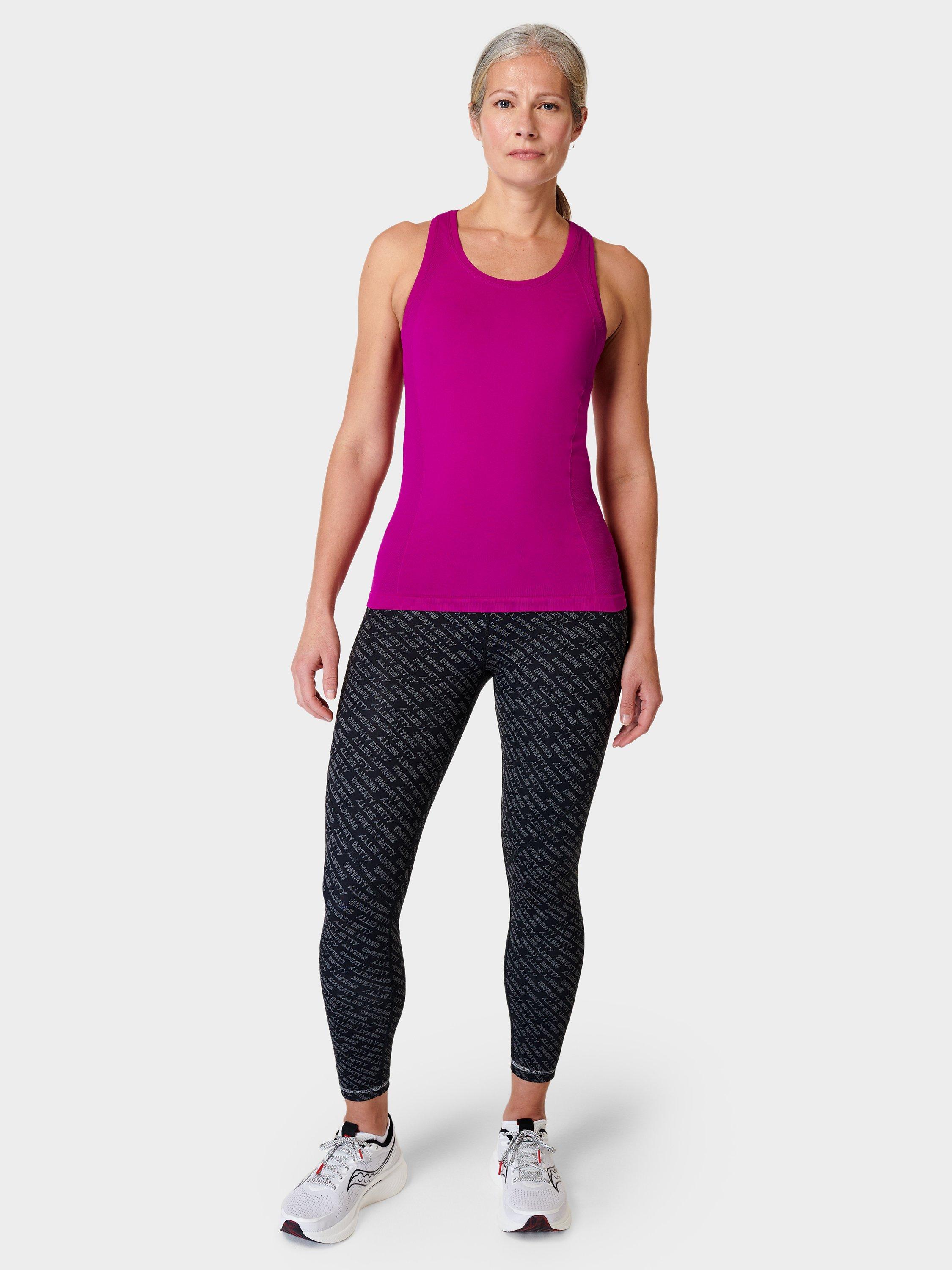 Product image 2 of 5, which shows Sweaty Betty Power Pro 7/8 Gym Leggings, Grey Glitch Typography, XXS